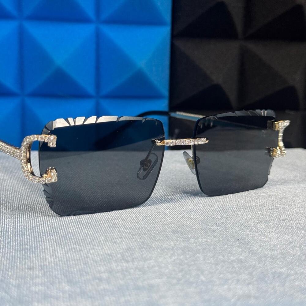 Designer style glasses iced out